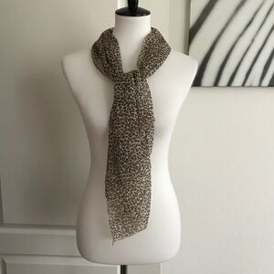 NWOT 100% Silk Made in France Animal Print Scarf